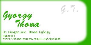 gyorgy thoma business card