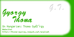 gyorgy thoma business card